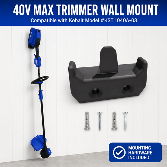Trimmer Wall Mount Compatible with "Kobalt 40V Max Brushless Trimmer Model #KST 1040A-03"