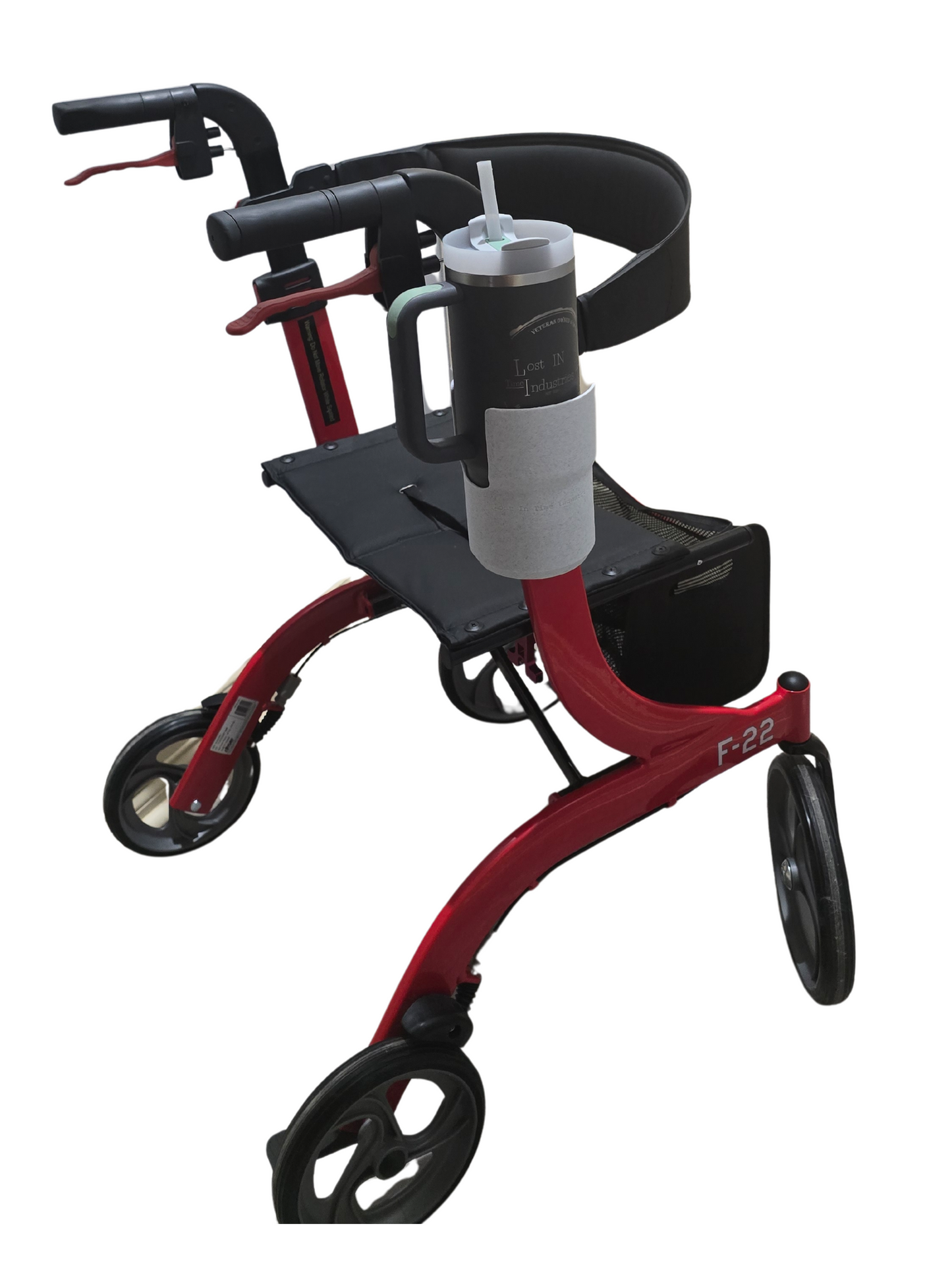 Rollator Cupholder XL Compatible with Drive Models: RTL10266BL-HS, RTL10266CH-HS, 10266HD-BK, RTL10266DT, RTL10266-T, RTL10266BK-T, RTL10266BK, and RTL10266.